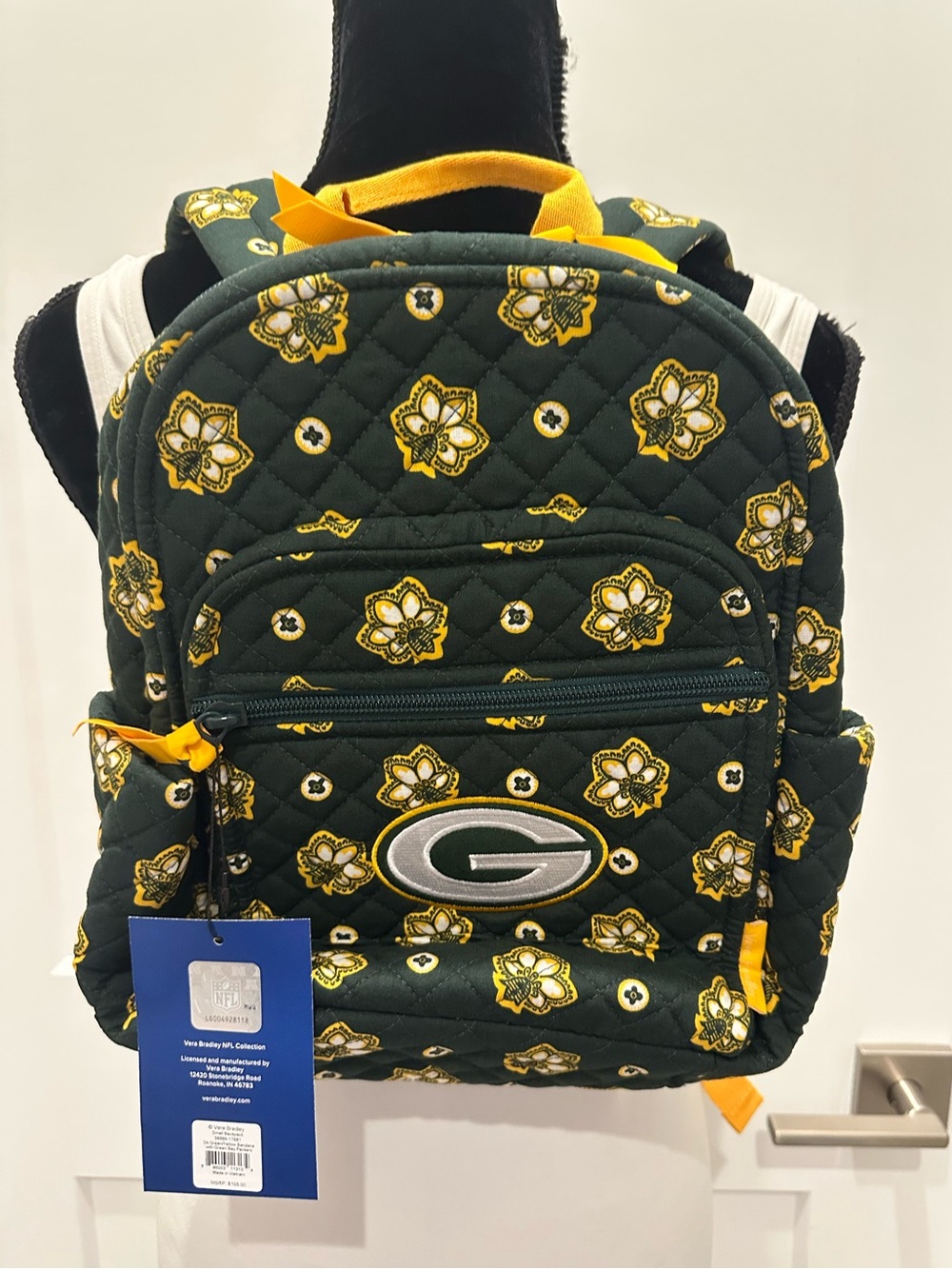 Green Bay Packers Vera Bradley NFL Small Backpack NWT